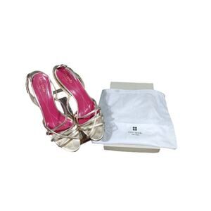Kate Spade New York Metallic‎ Strappy Slingback Sandals, Gold, Sz 8.5